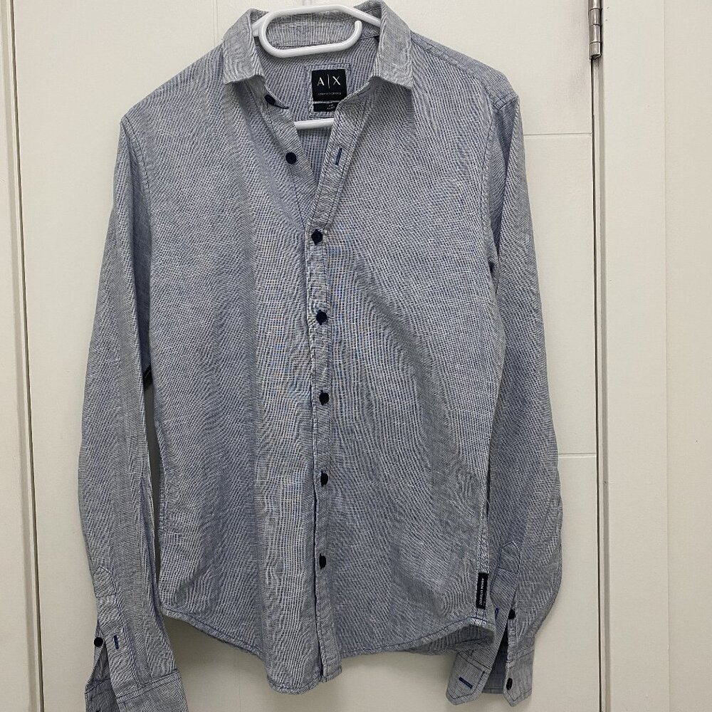 Armani Exchange Slim Dress Shirt in Grey